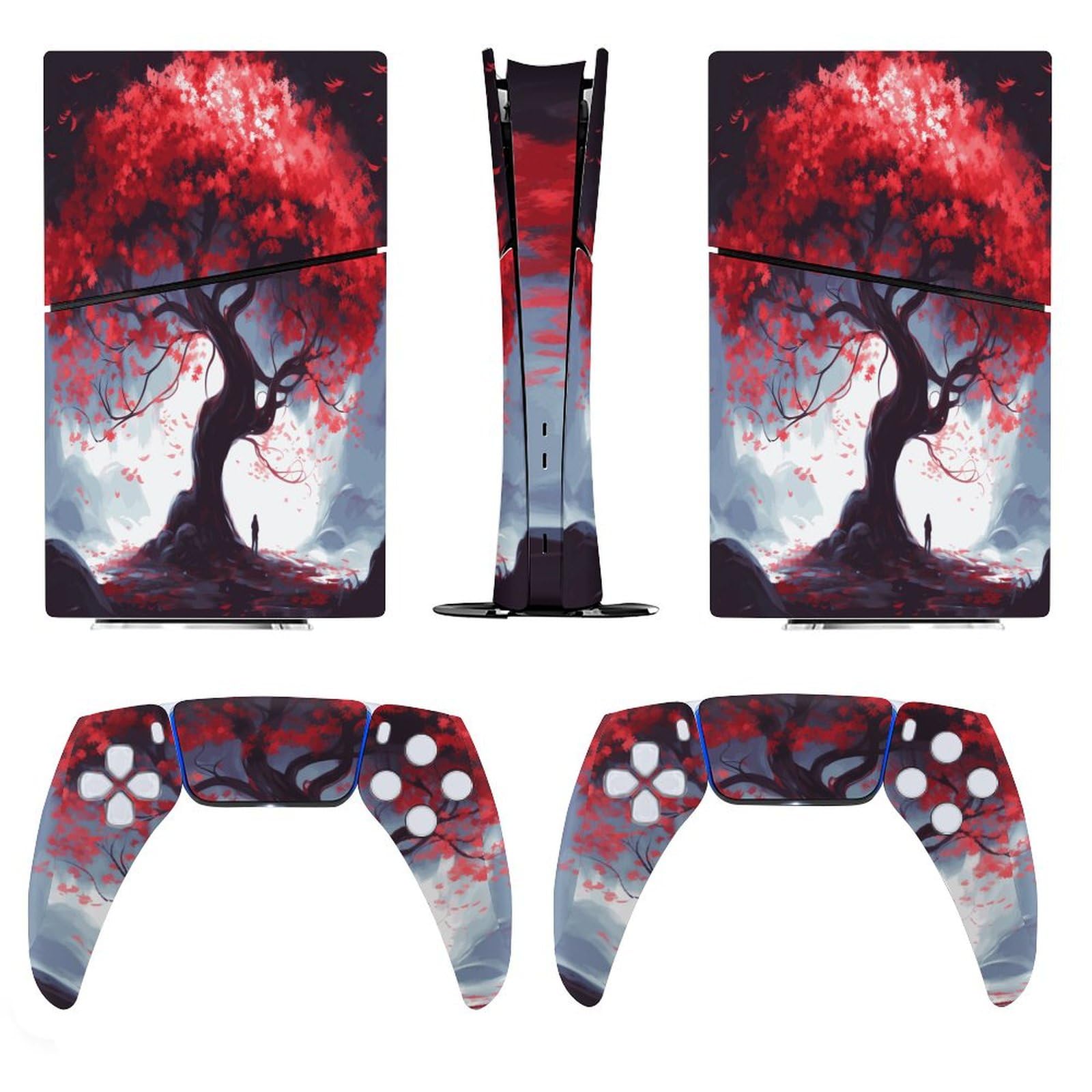 Sticker Skin for Model 5 Slim Digital Edition Ancient Style Cherry Tree Skin Accessories Cover Skins Anime Vinyl