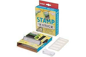Trodat Stamp 'N Stick Kids Clothing Label Stamp, Custom Name Stamper, Washing...