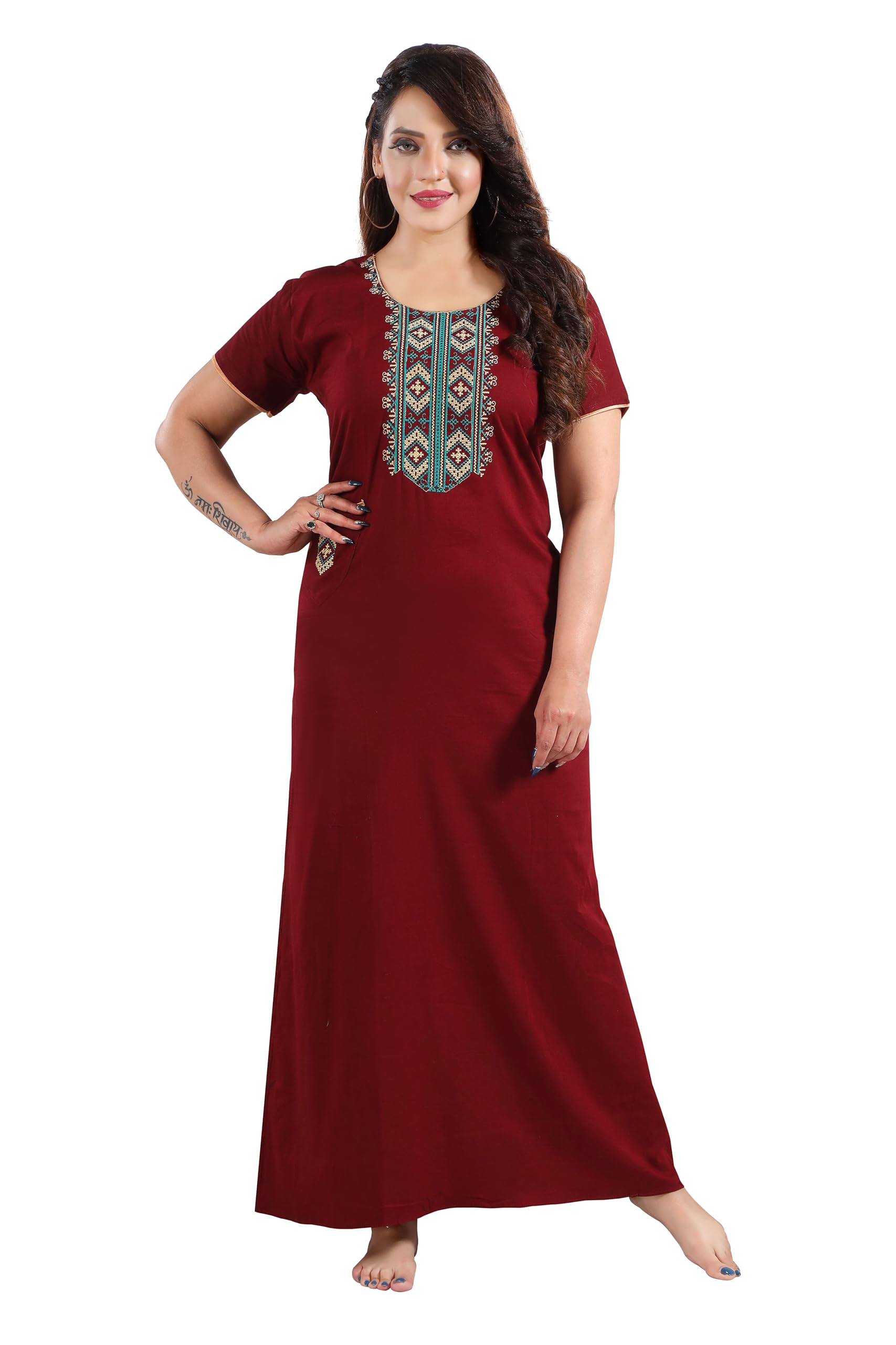 Printed Pure Cotton Nighty(10706)