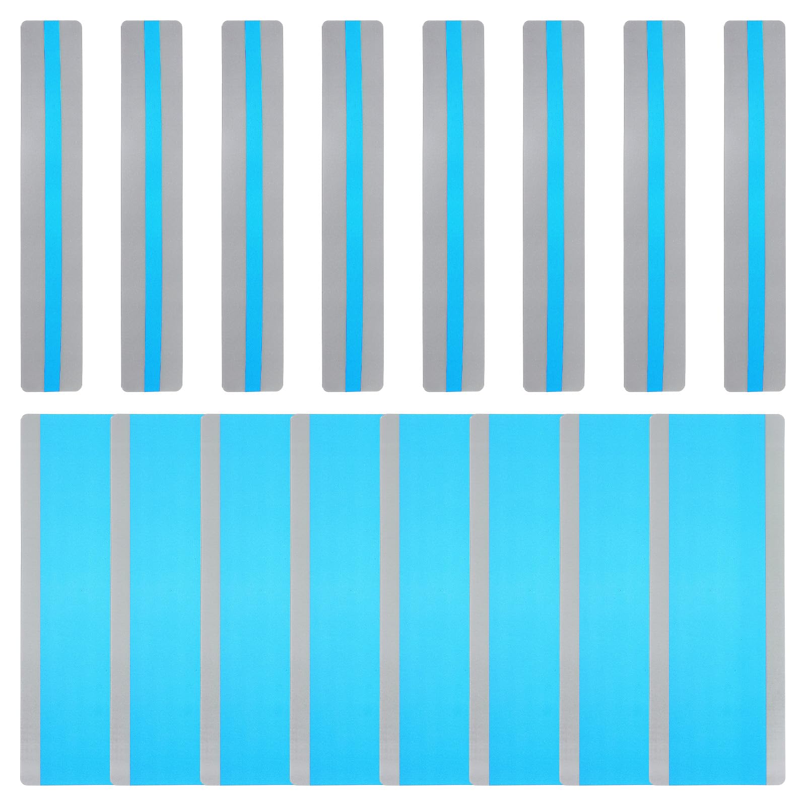PATIKIL 16Pcs Guided Reading Highlight Strips,2 Sizes Colored Overlay Highlight Bookmarks