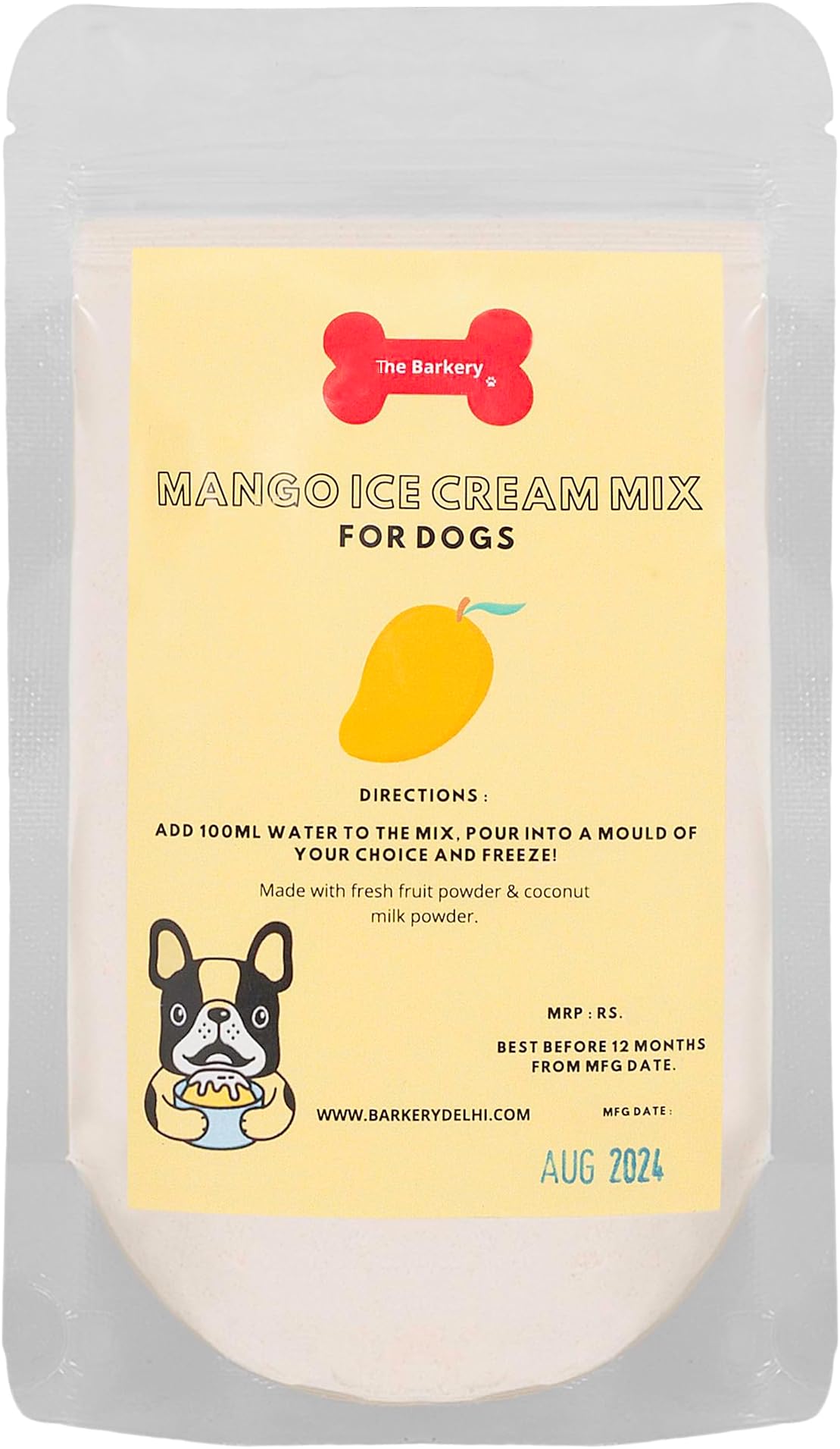 Ice Cream Treat for Dogs - Instamix, Mango Flavour, All Life Stages, 1 Count