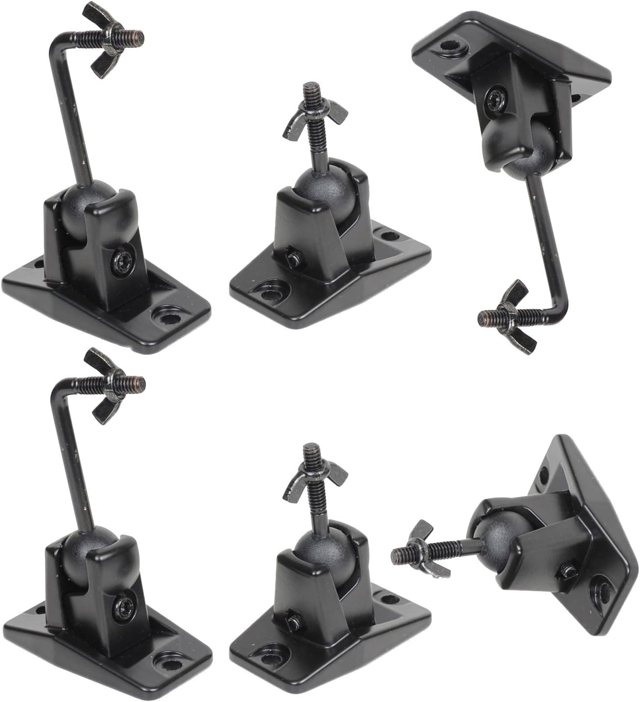 VideoSecu Universal Satellite and Audio Speaker Mount Bracket for Wall or Ceiling (Drywall/Rocksheet) - 6 Packs MS40B6 WN4