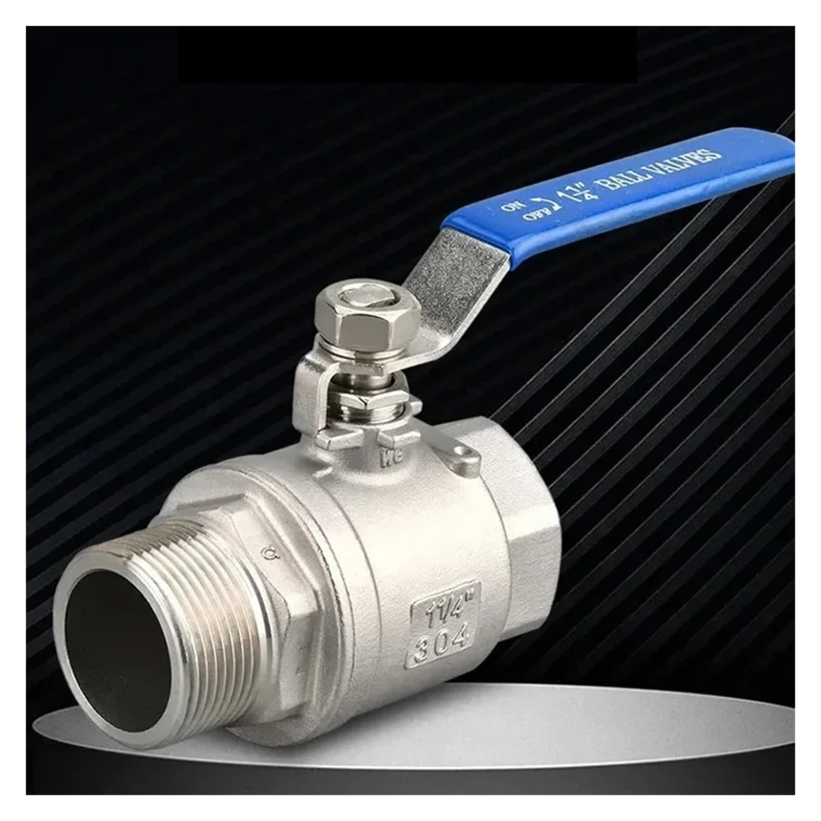 1 Uds 304 válvula de bola 2P acero inoxidable 1/4 3/8 1/2 "3/4" "2" BSP adaptador instalación del interruptor aceite Gas agua rosca macho y hembra(2")