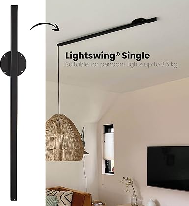 Lightswing Lightswing® Single - Mat zwart - 110cm - Ophangsysteem voor 1 Hanglamp - Verstelbare Lamp Systeem photo 2