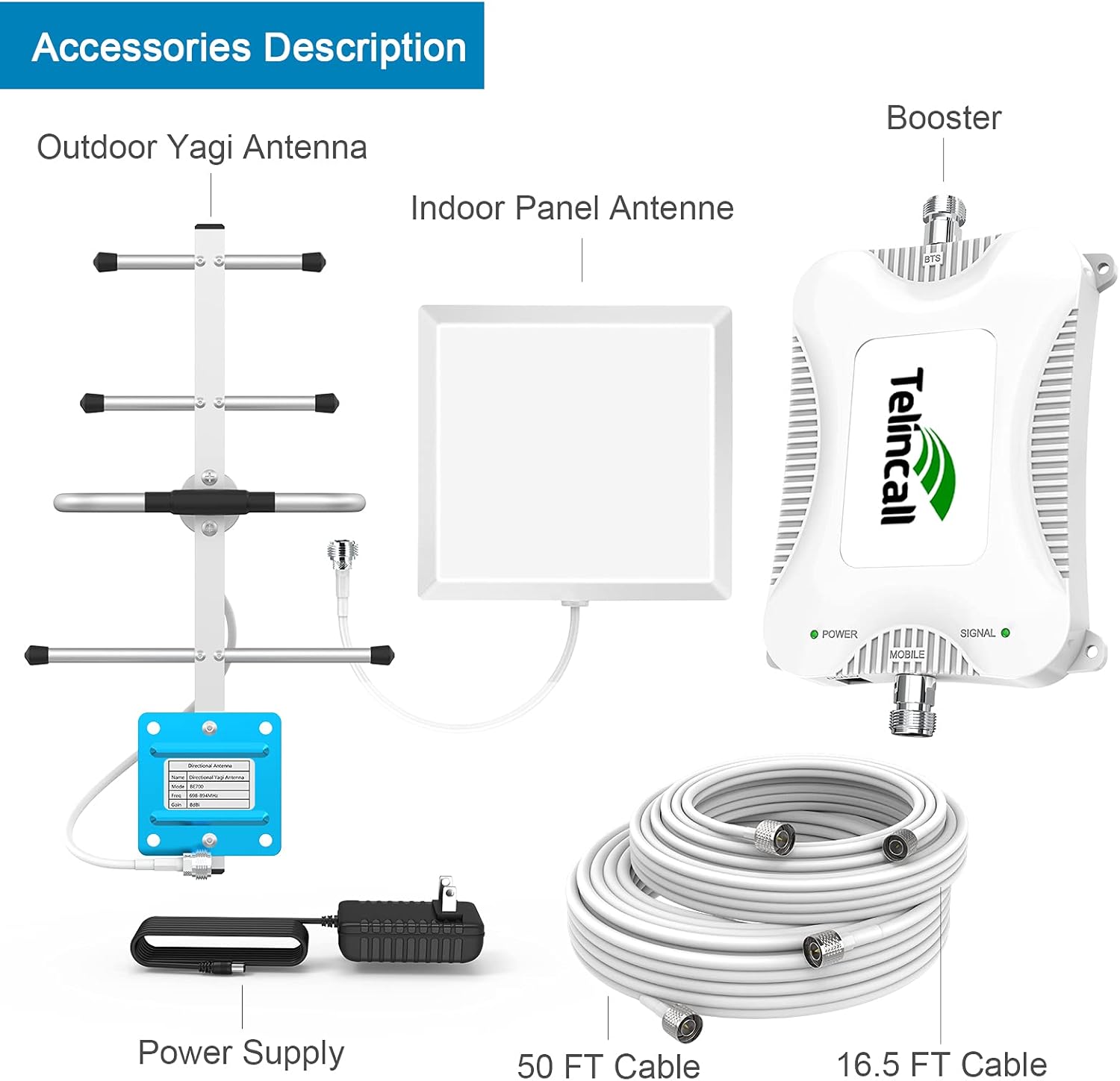Tор Rаtеd Cell Phone Signal Booster Kit for Home Up to 3,000 sq. ft U.S. Carriers Verizon 700MHZ Band 13 Boost Voice and Data Cell Phone Amplifier Signal Booster Verizon 4G LTE Signal Booster