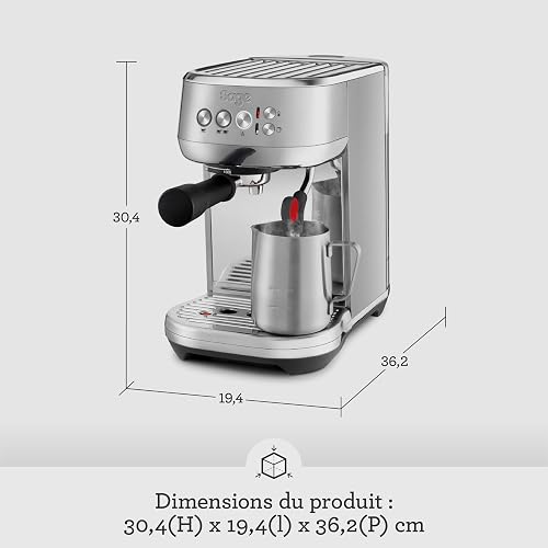 Sage - The Bambino Plus - Machine à Café Compacte avec Mousseur à Lait Automatique - 9 Bars, Réservoir 1,9L - Machine Expresso, 3 Réglages de Texture & Température - Truffe Noire - 6