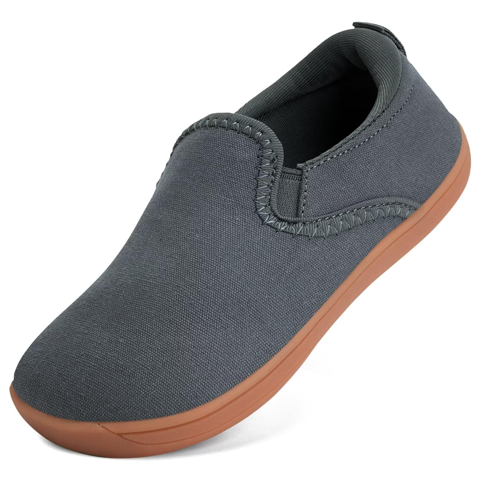 WateLves Toddler Little Kid Wide Barefoot Shoes Boys Girls Minimalist Slip On Sneakers Canvas Walking Shoes Fit Naturally Zero Drop Sole