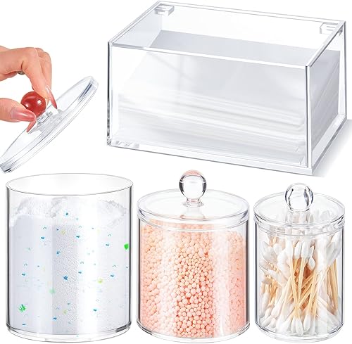 Soporte acrílico para secadora con 3 tarros de lavandería, organización de lavandería, contenedores acrílicos para organización de lavandería,