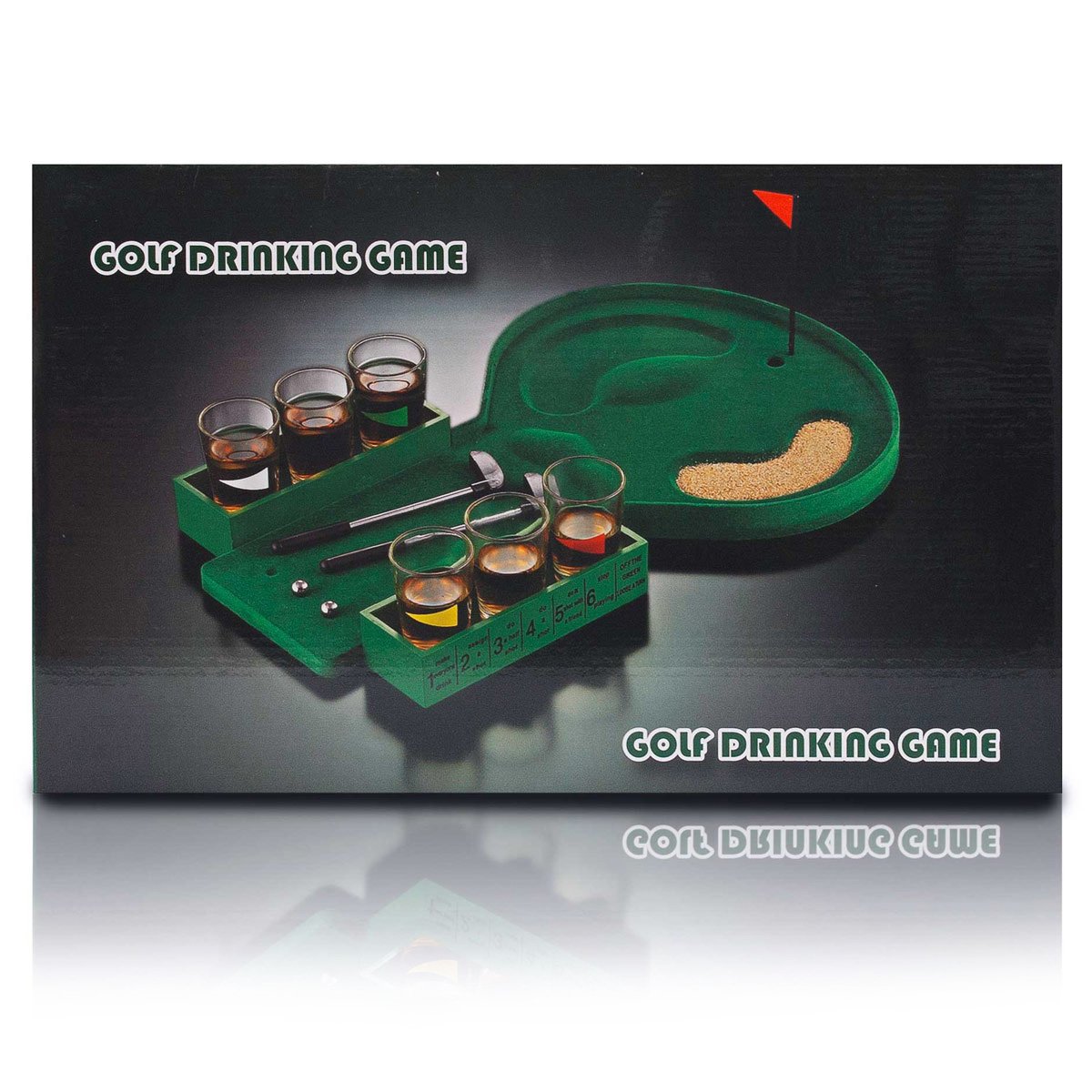 GOODS+GADGETS Gra w piłkę golfową – minigolf gra na picie drinking golf gra imprezowa