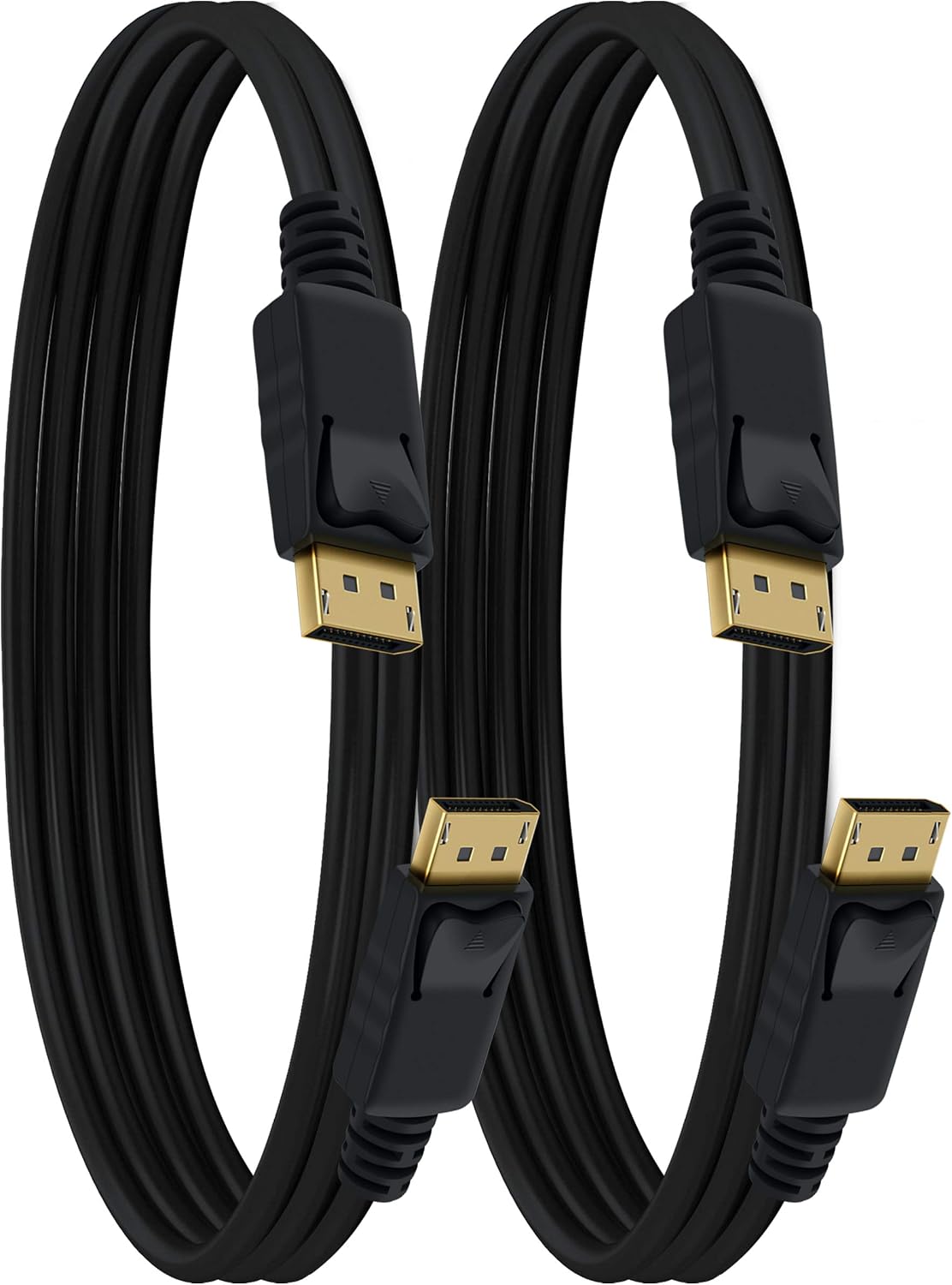 GearIT 2-Pack, Gold Plated DisplayPort to DisplayPort Cable 10 Feet - 4K Resolution Ready (DP to DP Cable) Black