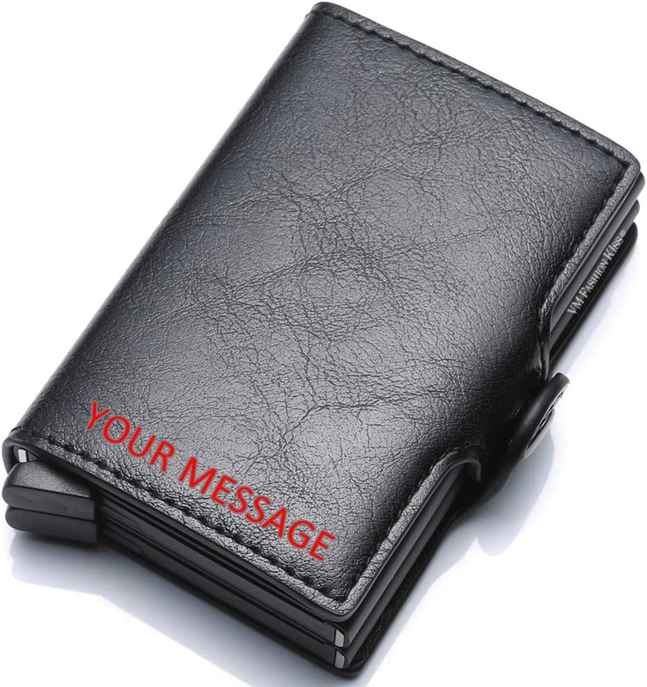 VM FASHION KISSUltra-thin RFID blocking wallet secure credit card wallet Credit Card Holders (black)