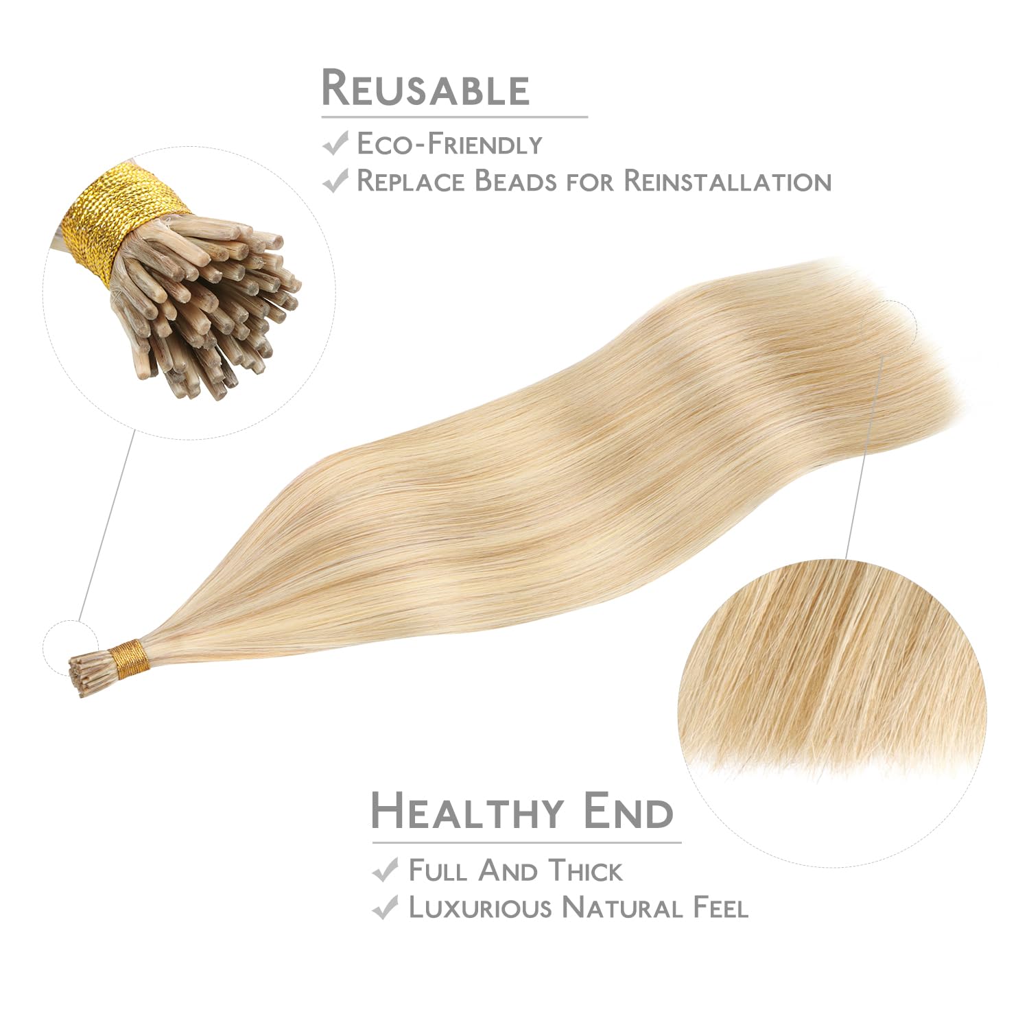 WENNALIFE I Tip Hair Extensions Real Human Hair - Image 3