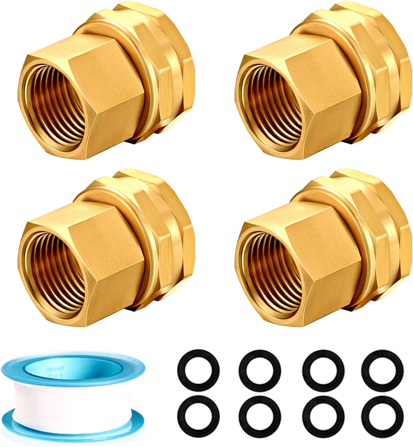 YELUN Garden Hose Fittings Connectors Adapter Solid Brass