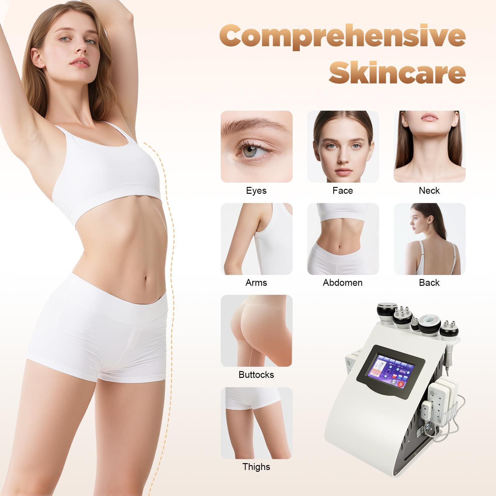 40k Rf Extracción ultrasónica de grasa, cavitación, dispositivo de criolipólisis, máquina adelgazante, masajeador de tejido de radiofrecuencia para el hogar, salones de belleza, etc
