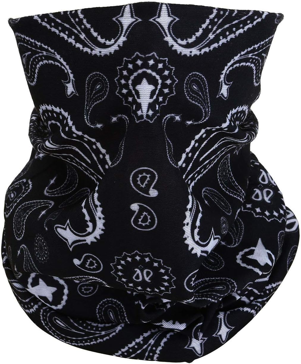 Tube Bandana Face Mask Scarf Paisley Print Head Neck Gaiter Motorcycle Bike Hiking