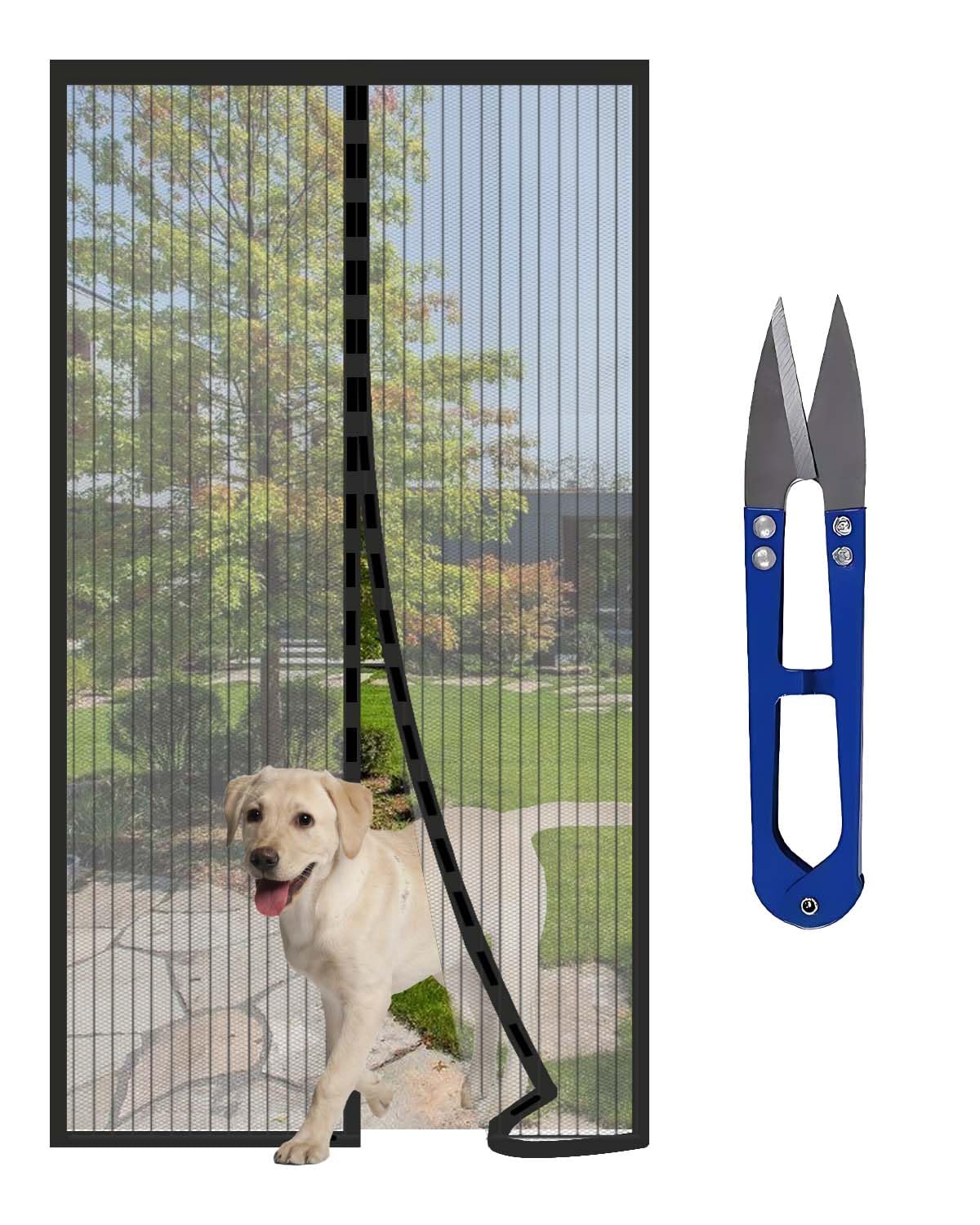 HW CASA Zanzariera Magnetica 140x240 con 34 Potenti Magneti e 2 Blocchi di Peso,Zanzariera Porta Si Chiude da Sola,Tenda Zanzariera per Impedire Ingresso di Mosche e Zanzare,Facile da Installare