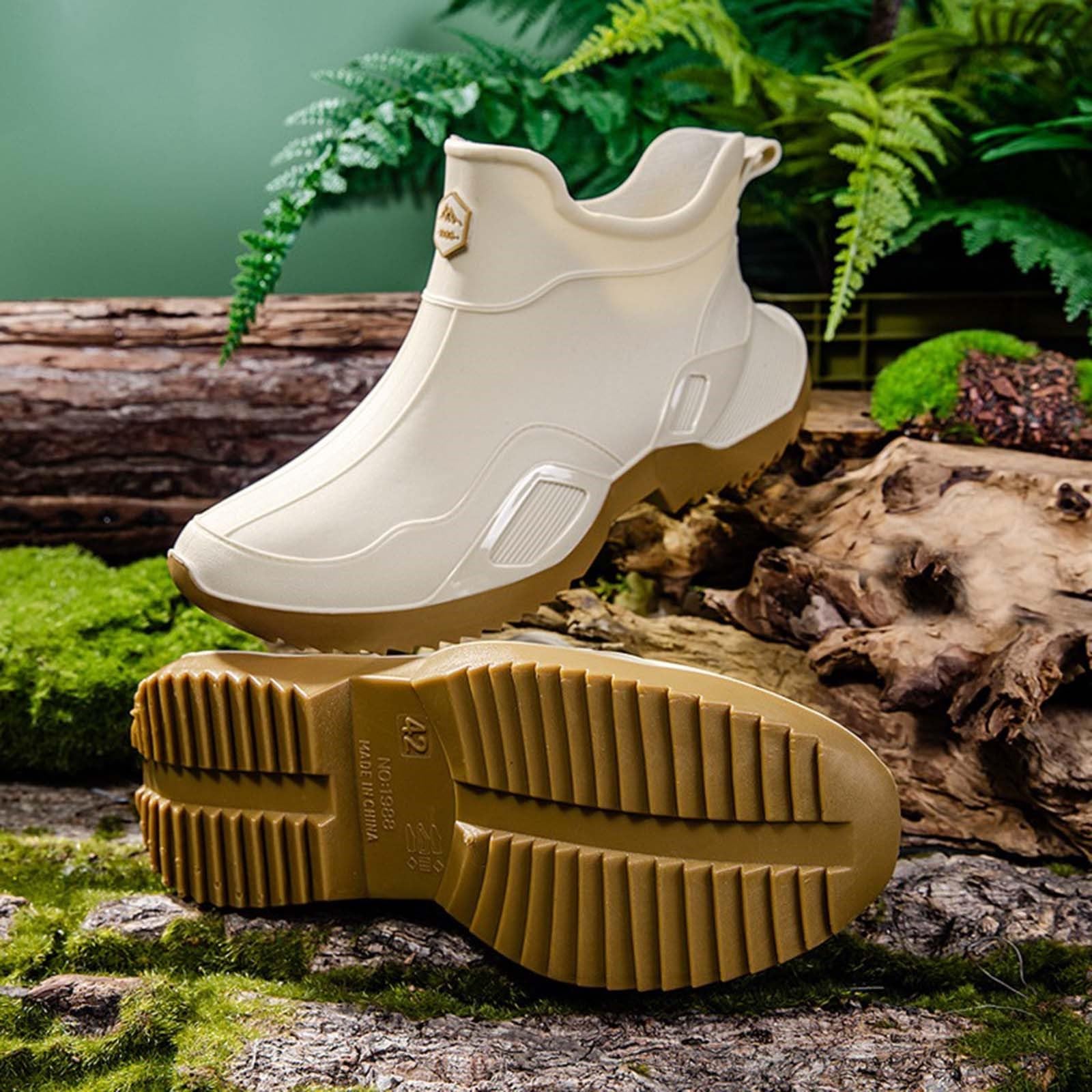 Botas de goma para hombre, botines de lluvia, antideslizantes, botas de lluvia cortas, botas de goma, impermeables, botines de tobillo, botas de jardín, botas de exterior