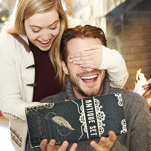 Miniatura 8 de Hethrone Juego de bolígrafos y tinta para caligrafía para principiantes, juego de plumas estilográficas (azul marino)