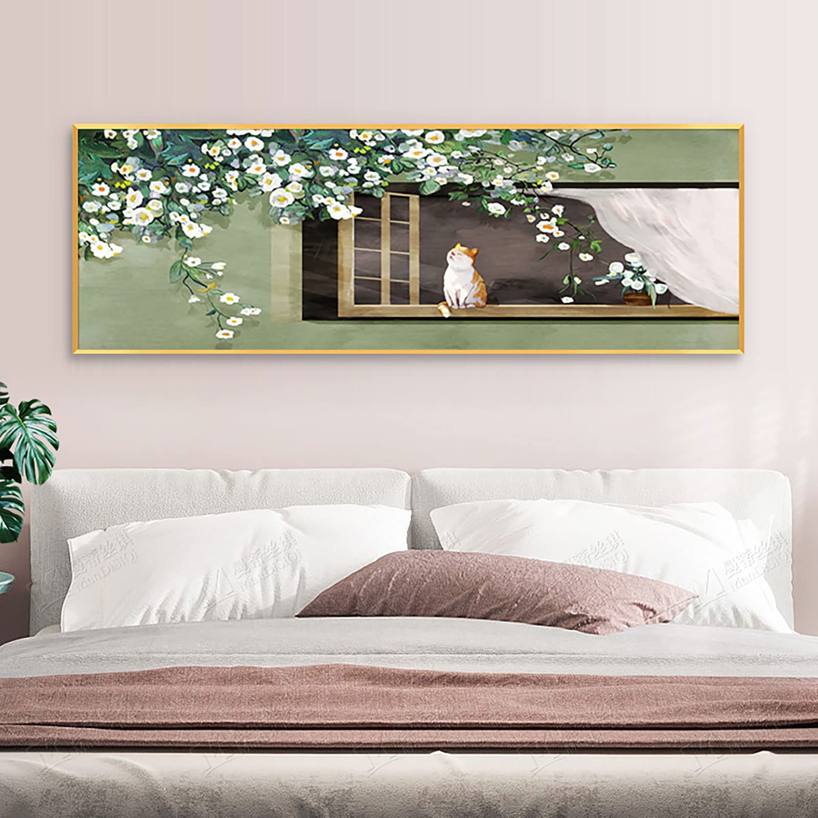 5D Diamond Painting Kit 'Weißer Baum' – Vollbild DIY Dekoration Fürs Wohnzimmer, 100x40 Cm