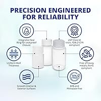 Vista 2 de United Scientific® Unistore™ - Sample Containers with Lids - Laboratory Grade Polypropylene Wide Mouth Reagent Bottle - 2 Oz Bottles with Caps