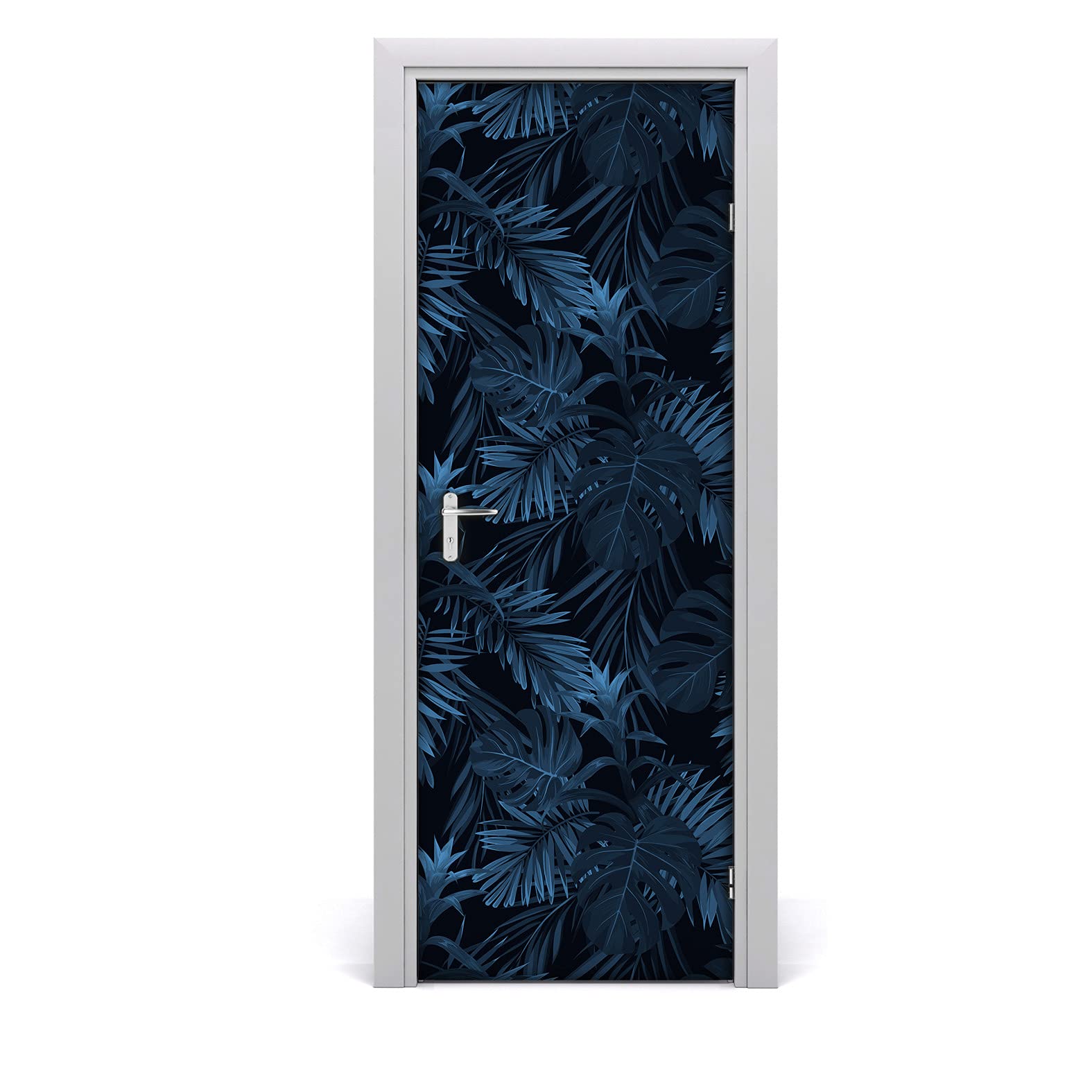 Papier peint sur la porte fond de feuilles pour salon et salle de bain