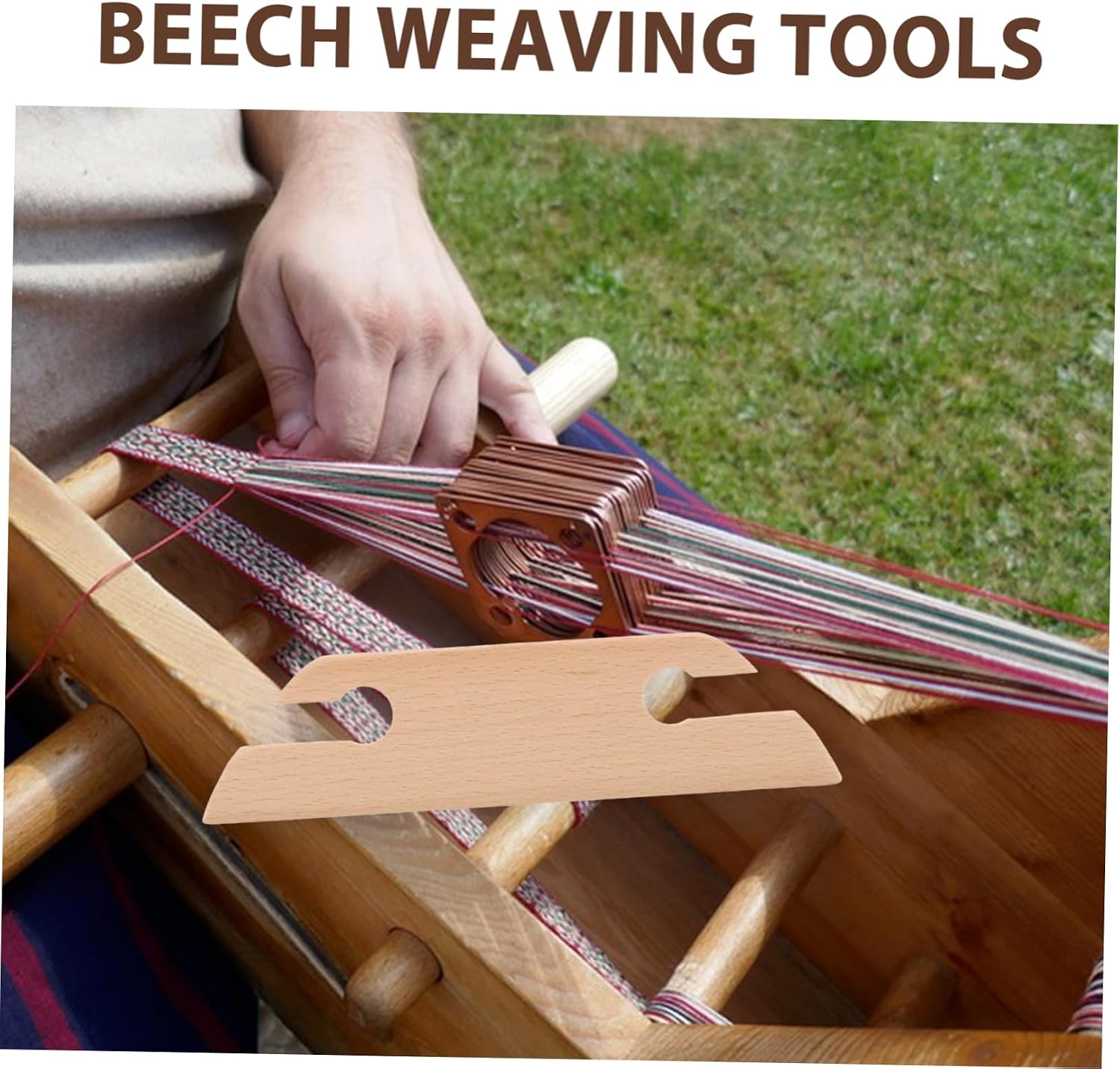 Wooden Weaving Shuttle for DIY Crafts Xmas, Easy to Learn