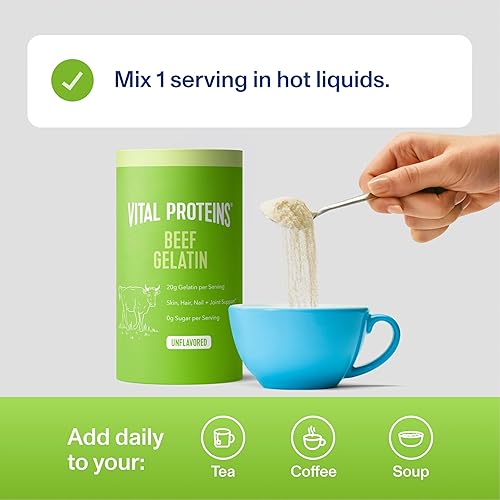 Miniatura 4 de Vital Proteins Polvo de gelatina de res - Alimentado con pasto 16.4 onzas