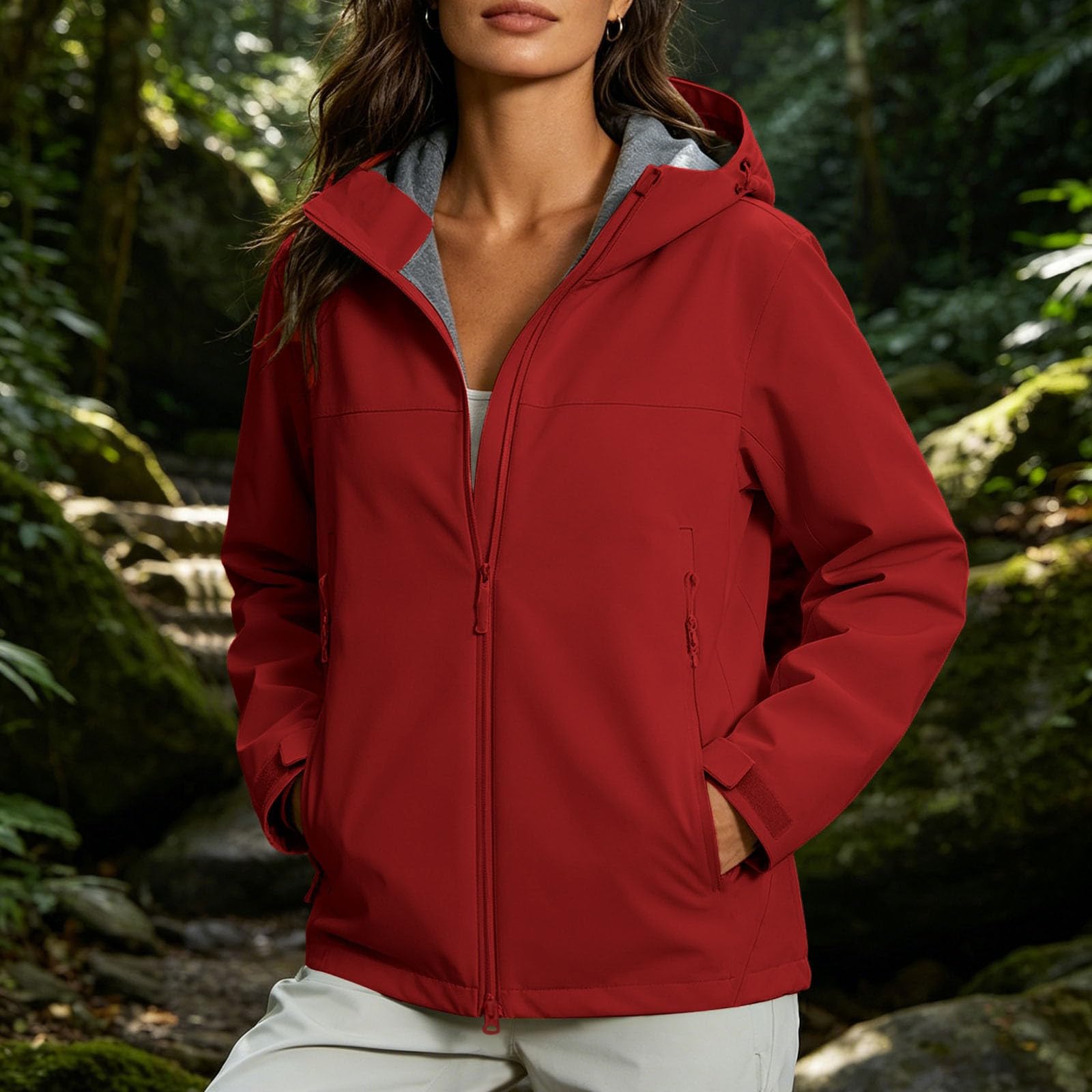 Generico Impermeabile Pioggia Donna Trekking Lungo Cappuccio Impermeabile Antipioggia Donna Giacca a Vento Cappuccio Mantella Leggera Poncho Impermeabile per Campeggio all'aperto Escursionismo