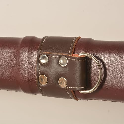 Miniatura 8 de Espada medieval occidental de 46.5 pulgadas, hecha a mano, acero de alto carbono 1095 de espiga completa (incluye correa para el hombro)