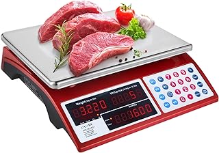 CAMRY Digital Price Computing Scale Commercial 66lb / 30kg Fruit Meat Produce Scale, Dual Bright LED Display Stainless Ste...