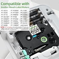 Vista 2 de Labelife Paquete de 5 cintas TZe TZ de 0.47 pulgadas laminadas transparentes TZe-131 de repuesto para Brother Label Maker Tape Clear TZe131 TZ-131
