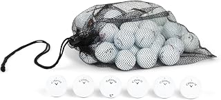 Clean Green Golf Balls Recycled & Used for Callaway Chromesoft Mix - Good Condition Graded Ball - Includes GolfBalls and Mesh Carrying Bag