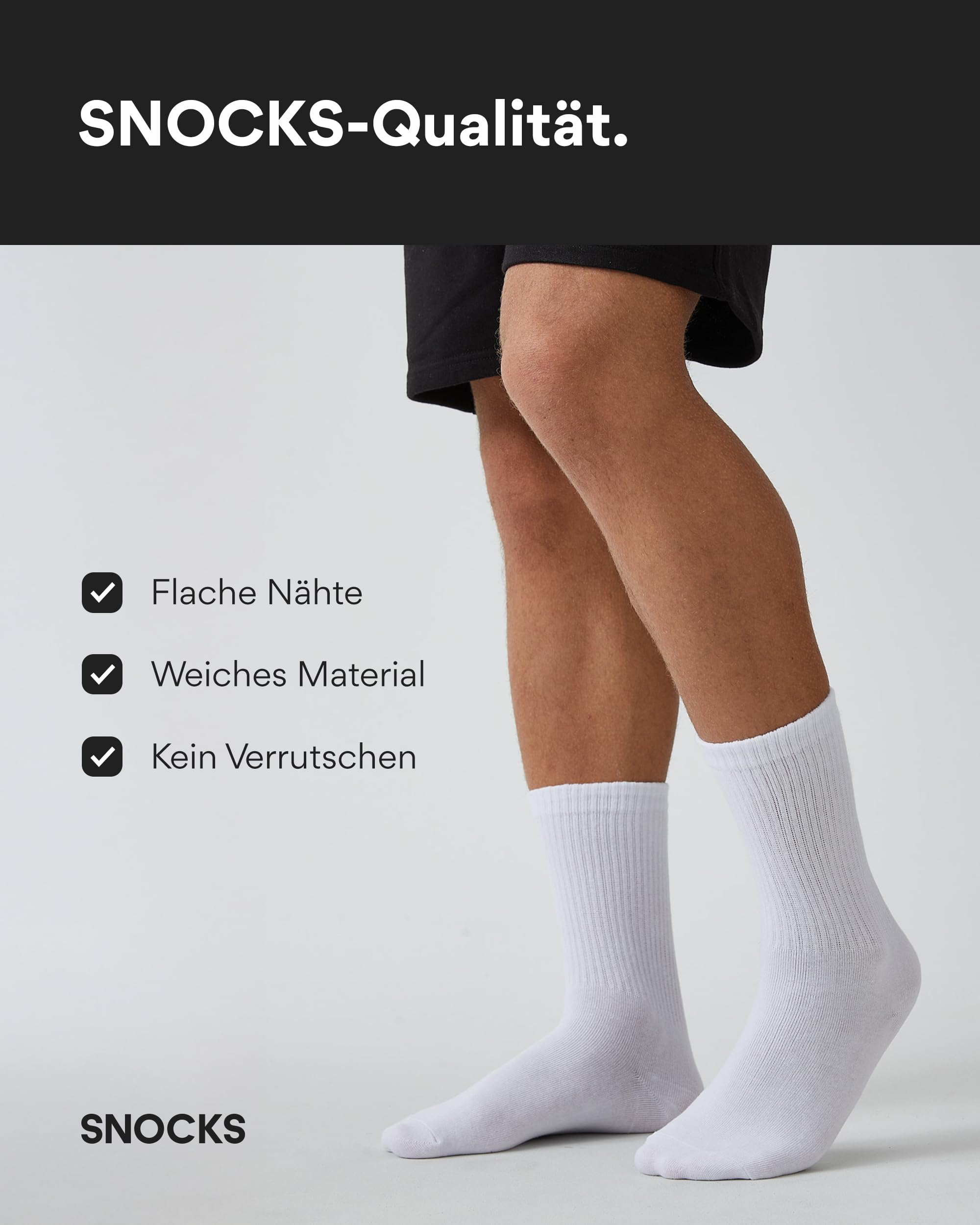 Snocks Tennissocken Herren & Damen aus Bio-Baumwolle 2–4 Paar – Hochwertige Materialien & multifunktional – Lange Socken – Ideal für Sport & Freizeit – Gr. 35–50