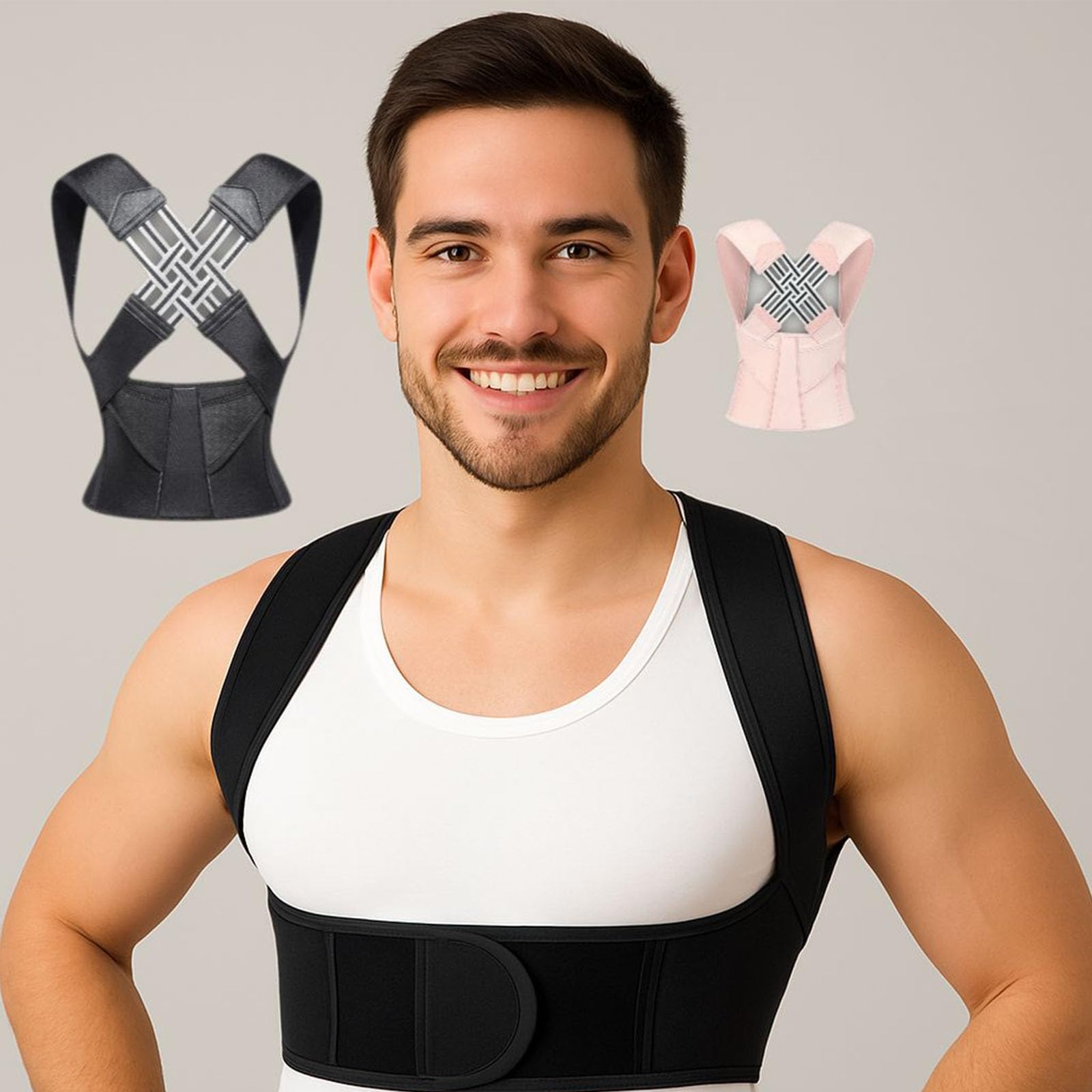 Haltery AlignFlex – dein Haltungstrainer，Rückenkorrekturgerät, stützt das Schlüsselbein und verbessert die Körperhaltung beim Sitzen, Stehen und Gehen