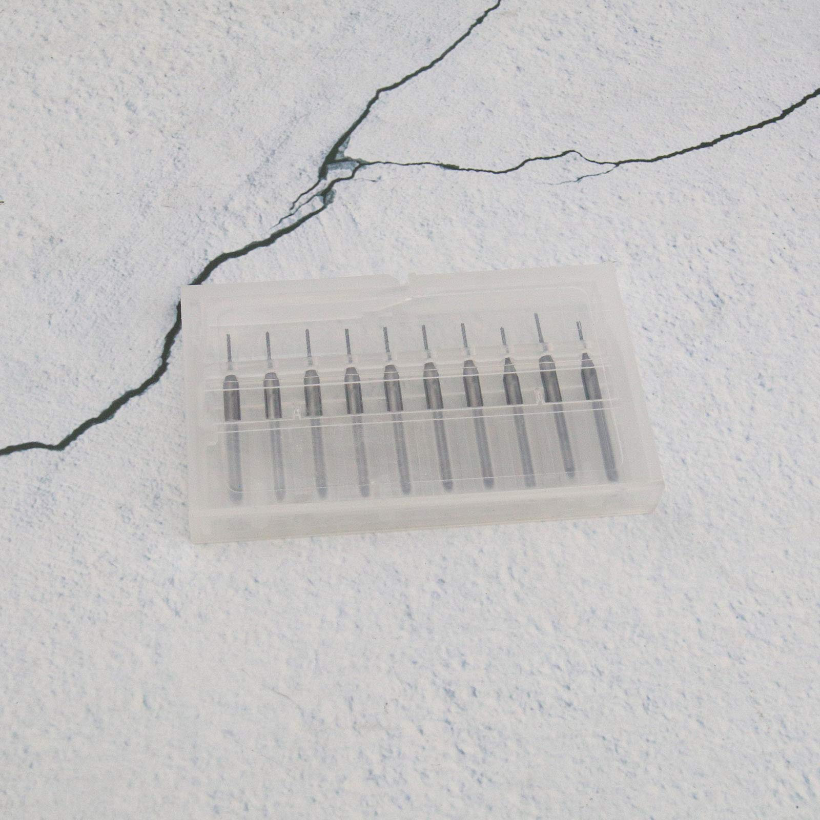 10pcs Kit de Fraise en Bout de Carbure CNC Routeur Embout de Gravure 0.8mm Diamètre de Coupe 3.175mm Tige pour Machine PCB