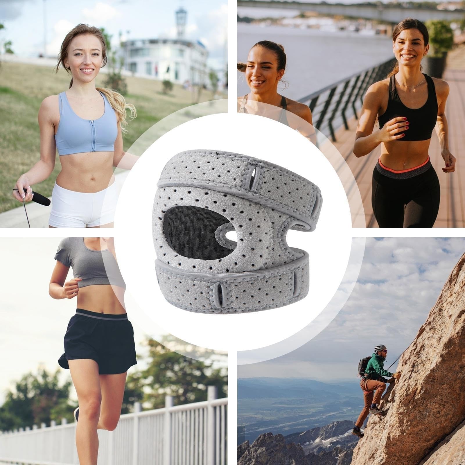 Genouillere Arthrose Genou Ecopatch, RéGlable Orthorotule Sofela, Unisexe GenouillèRe Rotulienne, pour Les Coureurs, Tennis, Arthrite Rotule(I,S/M)