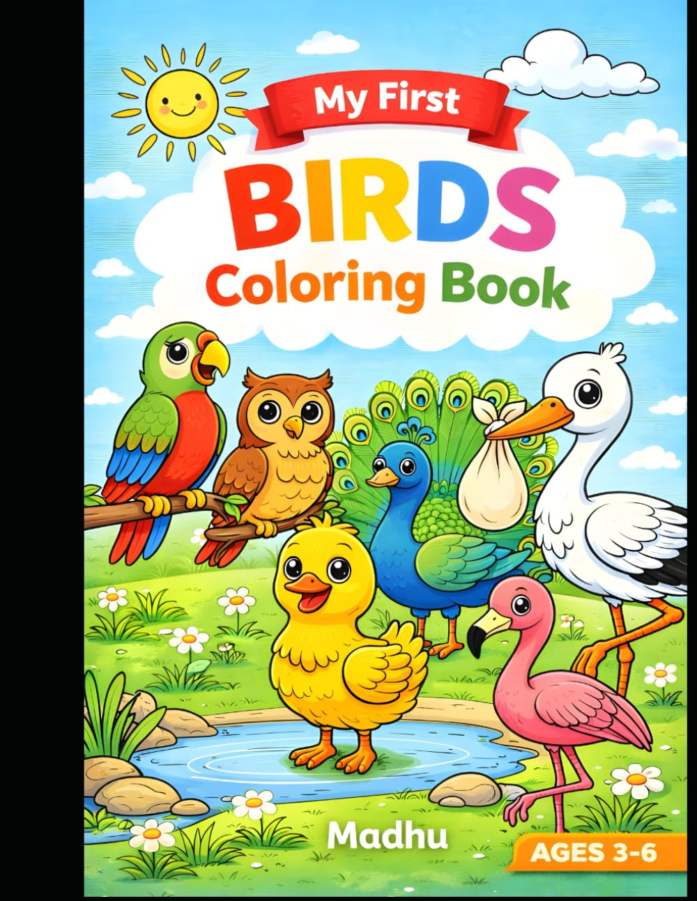 Bird Coloring Book for Kids Ages 3–6: Fun and Easy Bird Coloring Pages for Toddlers and Preschool Kids
