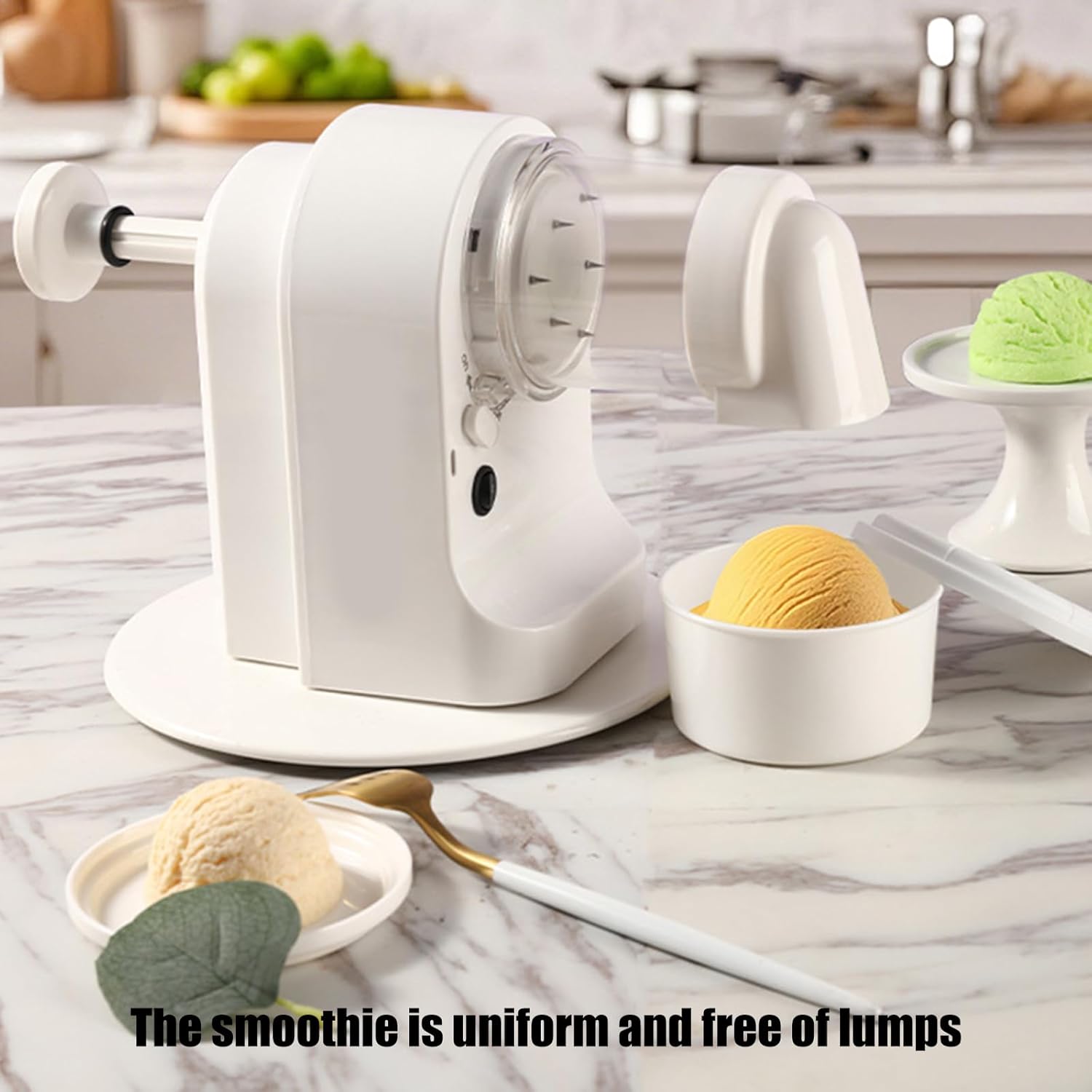 YUNGLOO 電気アイスシェーバー 取り外し可能なコンポーネント付き 420ステンレススチール 低ノイズクラッシャー 家族の集まり