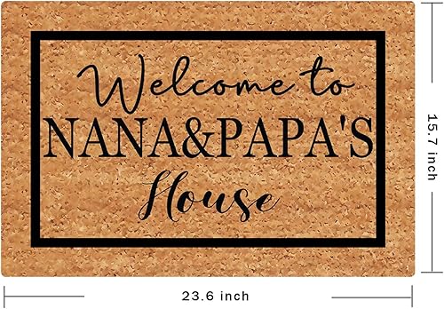 Miniatura 3 de Tapetes de bienvenida de la casa de Nana &amp; Papa's House, con citas divertidas, para entrada, parte superior de tela no tejida con una parte trasera