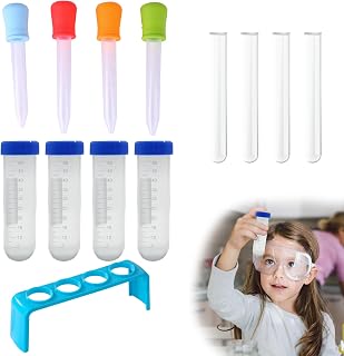 13PCS Potion Making Kit Children Multicolor Reusable Sturdy Pipettes for Children with Storage Stand Suitable for Creative Activities Early Creative Science Experiments for Boys And Girls