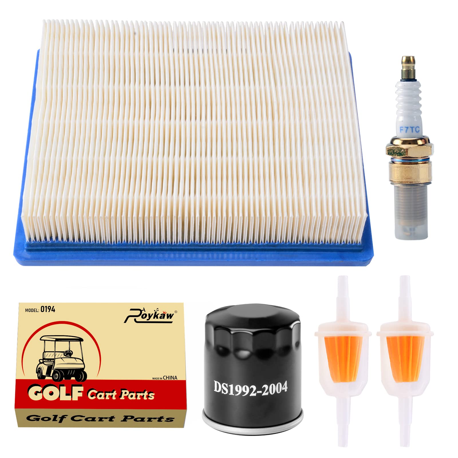Roykaw Club Car DS Tune Up Kit for 1992-up 4-Cycle Gas Golf Cart with FE290 FE350 Engines, Replaces OEM # 1015426, 1016467, 41016467, 1013684, 1014522, 102003201