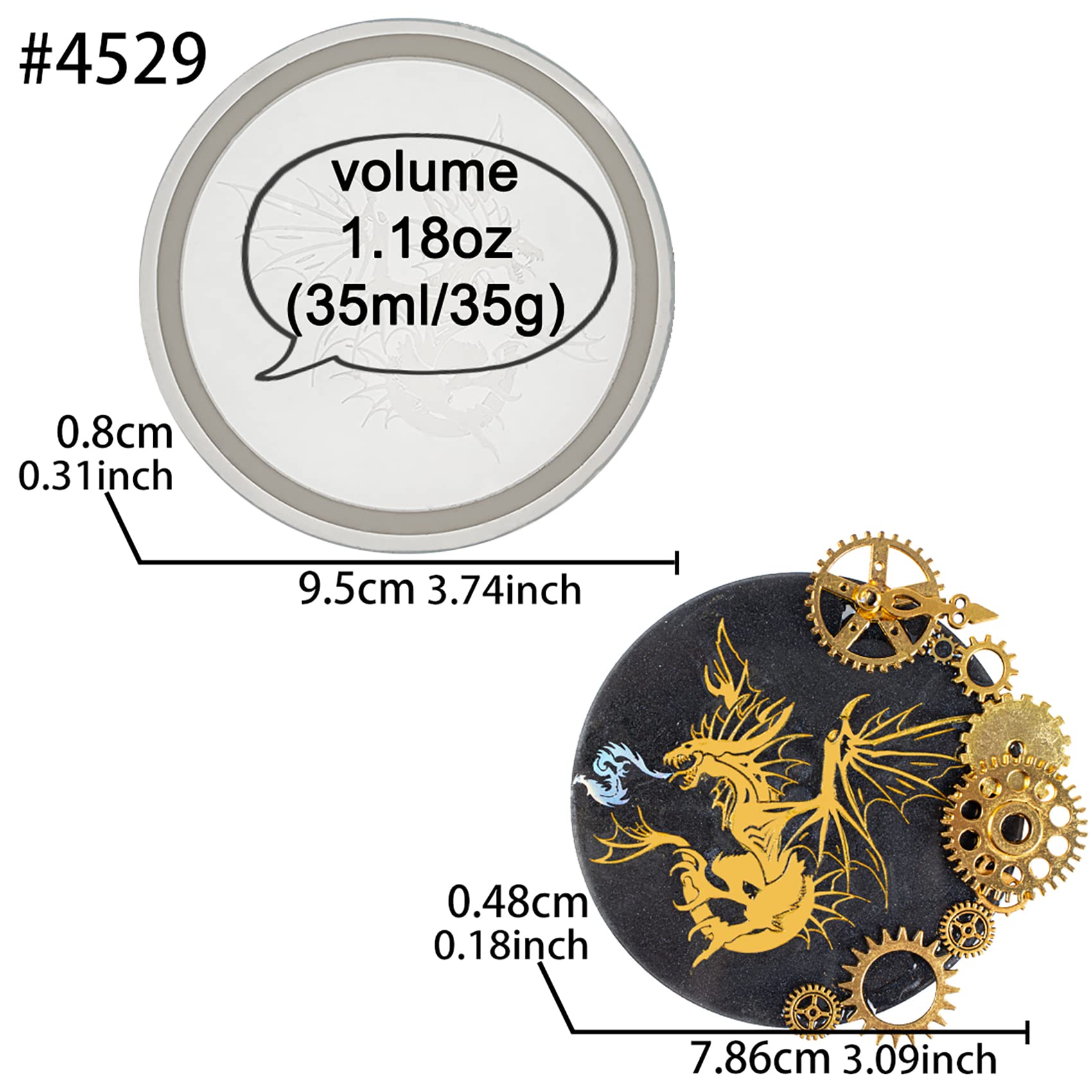 Funshowcase Silikonformen Für Untersetzer – 7-teiliges Set, Rund, Geätzte Muster Zum Gießen Mit Harz