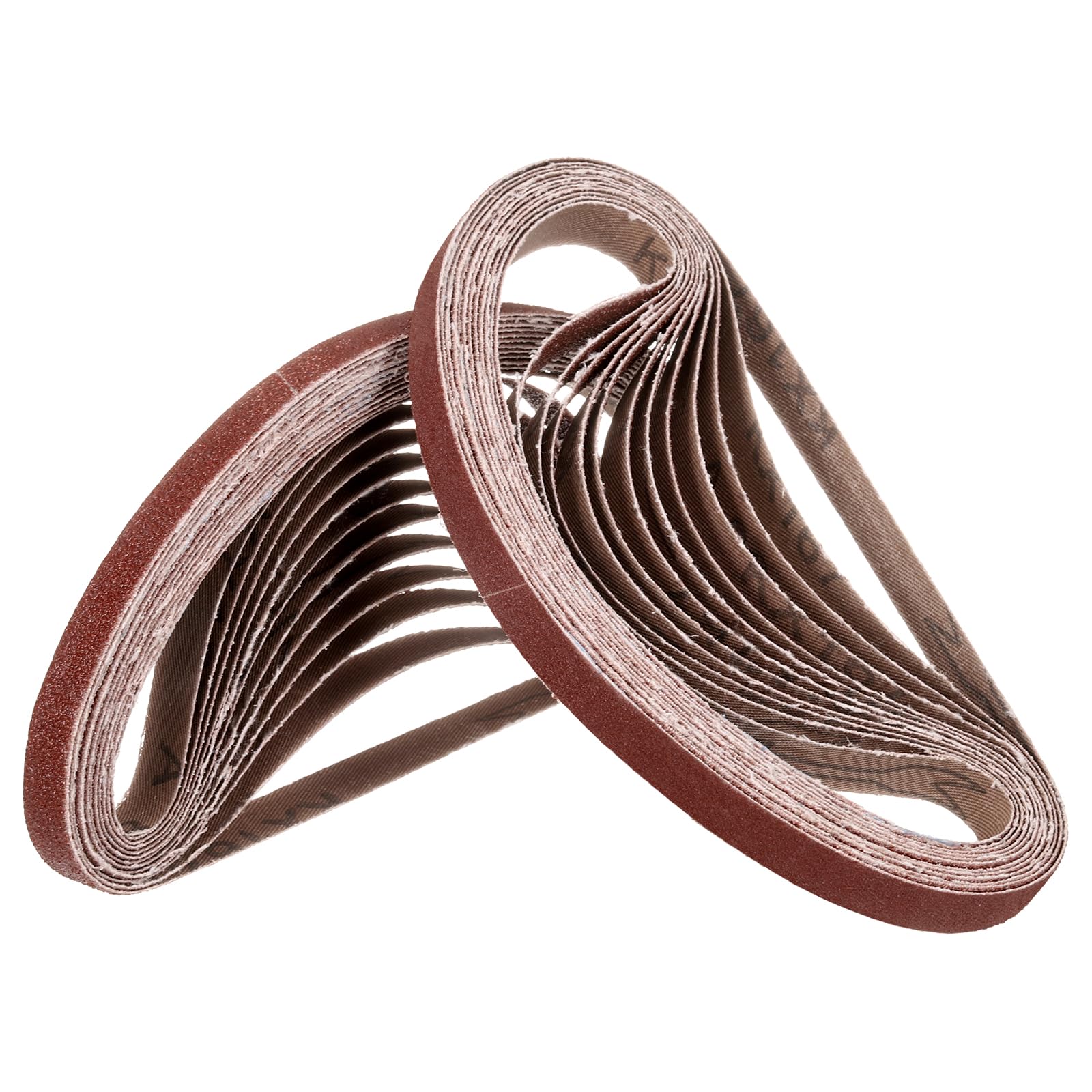 Kozelo 48 Pack Sanding Belt, 1/2 x 18 Inch 60/80/120/150/240/400 Grits Aluminum Oxide Abrasive Belt Sander Paper Suitable for Belt Sander Metal Grinding Wood Working and Weld Rust Removal