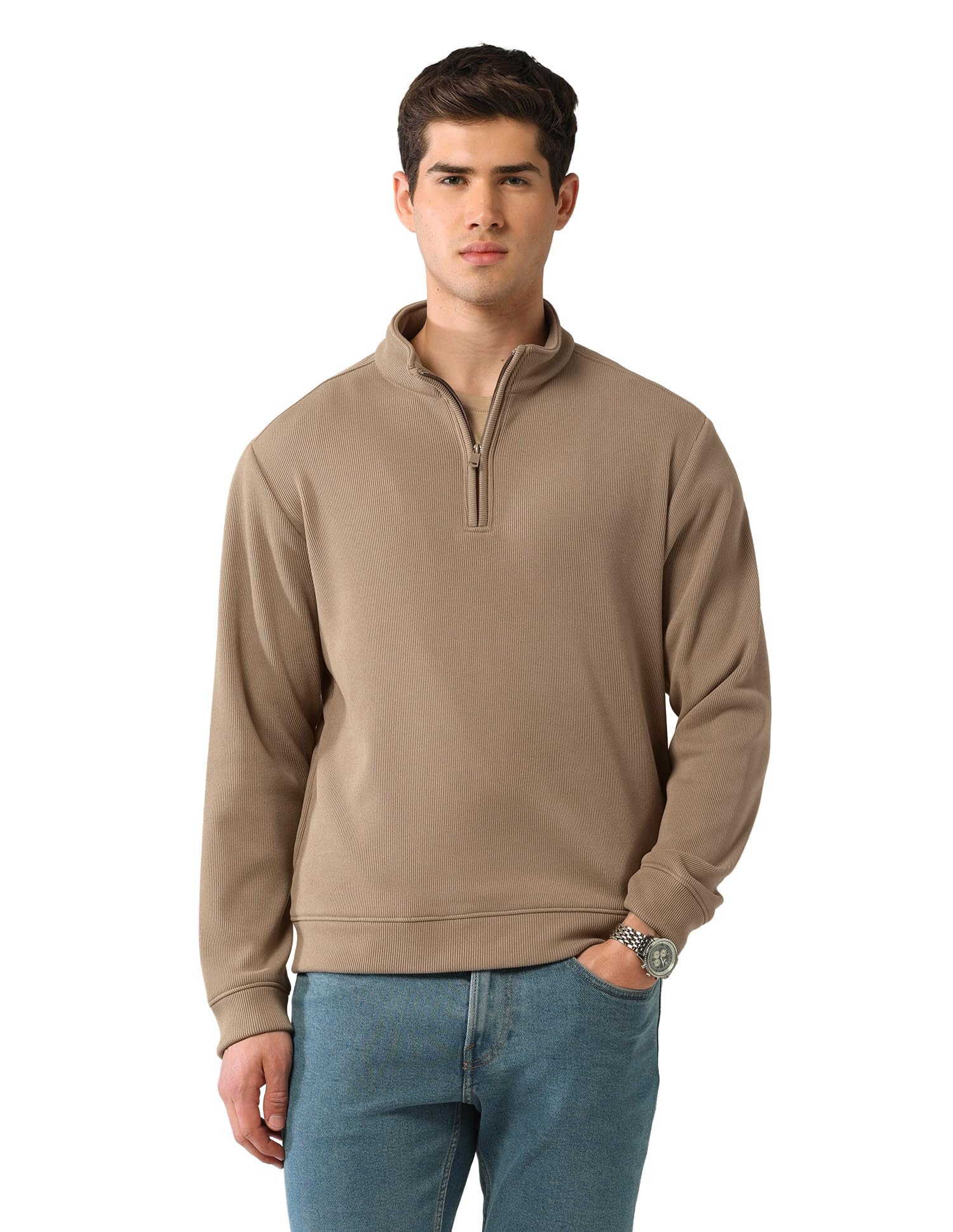 Textured Regular Fit Sweatshirt-image-16