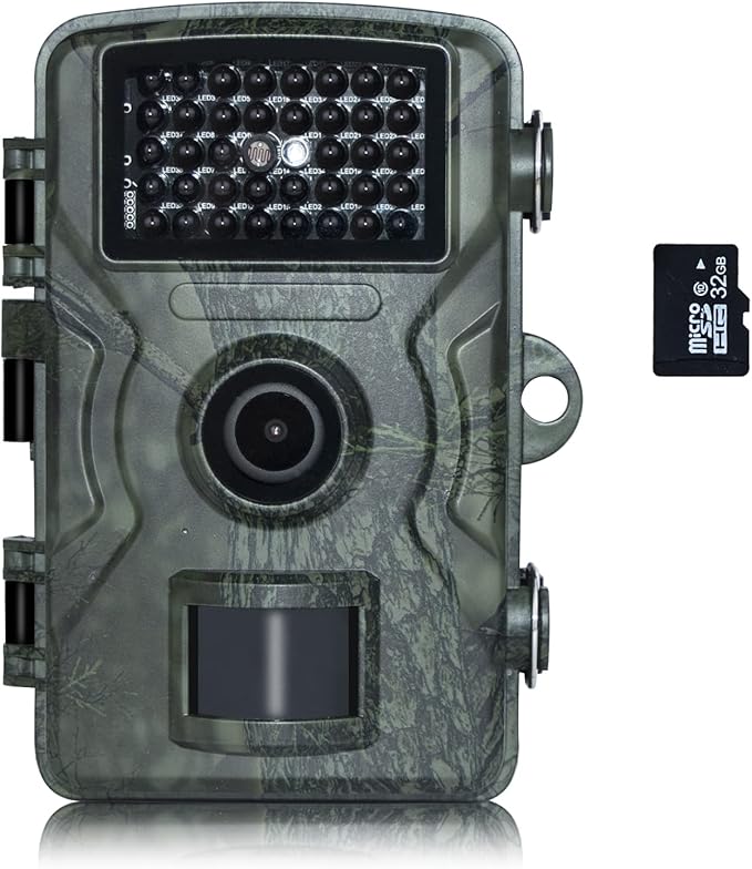 TESPHAN Wildkamera 16MP 1080P，Wildkamera mit Bewegungsmelder Nachtsicht，Wildkamera Outdoor ...