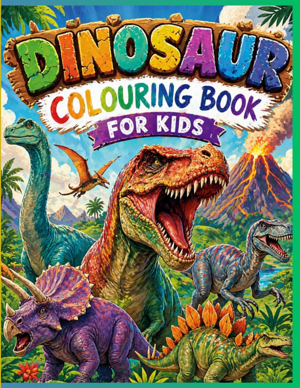 Dinosaur Coloring Book for Kids: Fun Dino coloring pages for Preschoolers and toddlers. Designed for Kids 1-6 Years Old | Improve creativity and Motor skills |