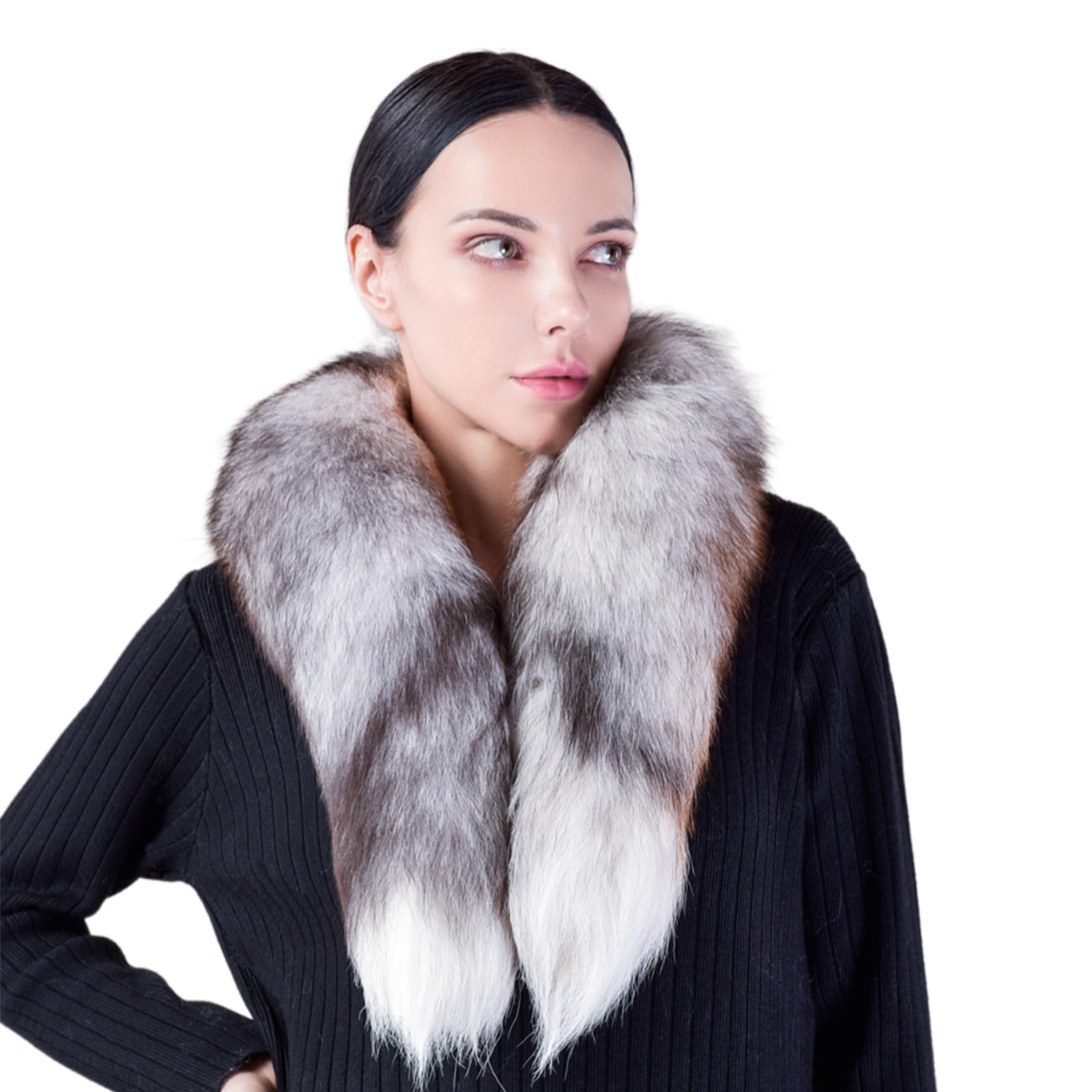 Sciarpa, spessa sciarpa per collo casual invernale caldo collo peloso sciarpa donna formale festa collo scaldacollo elegante foto puntelli scialle, 2, 80*15