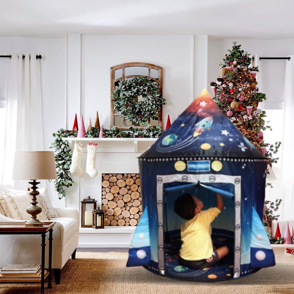 Tienda campaña Infantil - Casitas Infantiles - Tipi - Casita Infantil Exterior - Juguete para niños 3,4,5,6,7 años - Juego Infantil - Casitas Tela - Regalo de cumpleaños - (Azul)