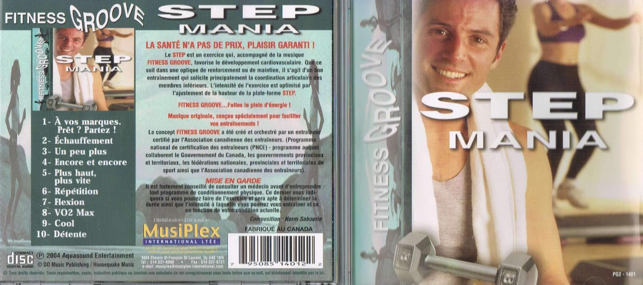 Step Mania, Fitness Groove (Conditionnement Physique audio CD) [Audio CD] Norm Sabourin