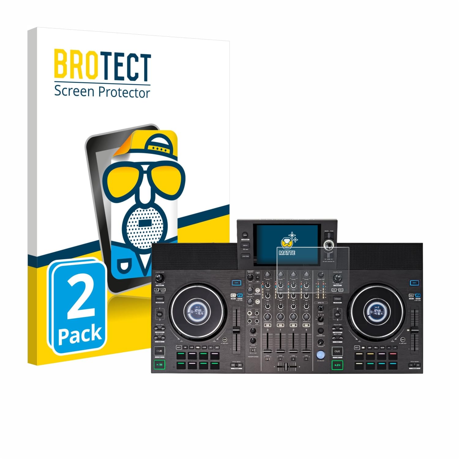 brotect Screen Protector Anti-Glare Compatible with Denon DJ SC Live 4 (Jog) (2 Pack) Screen Protector Matte, Anti-Fingerprint Protection Film
